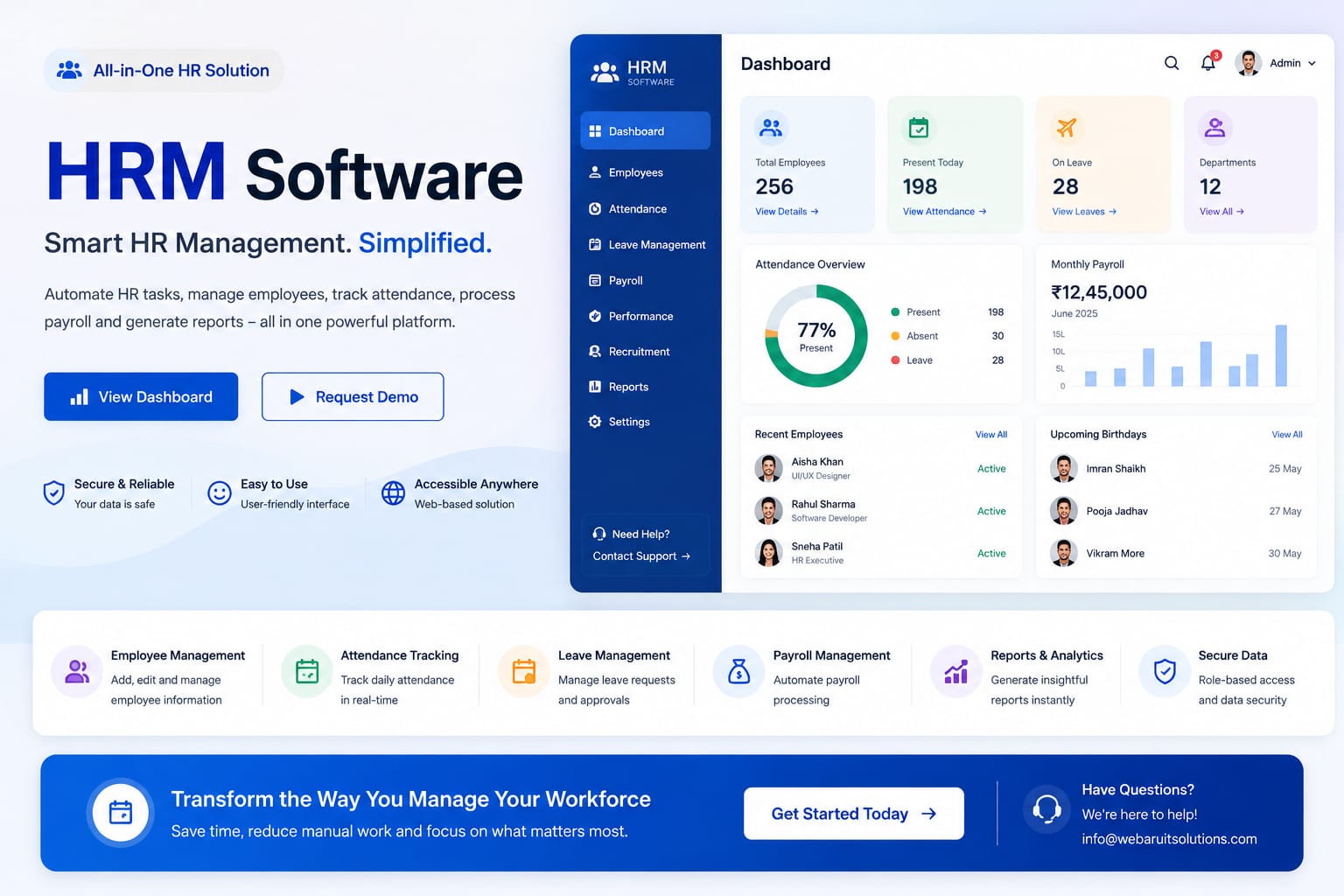 HRM Software Solution - Webaru IT Solutions